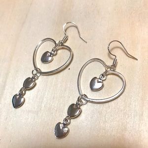 925 Silver Heart Earrings